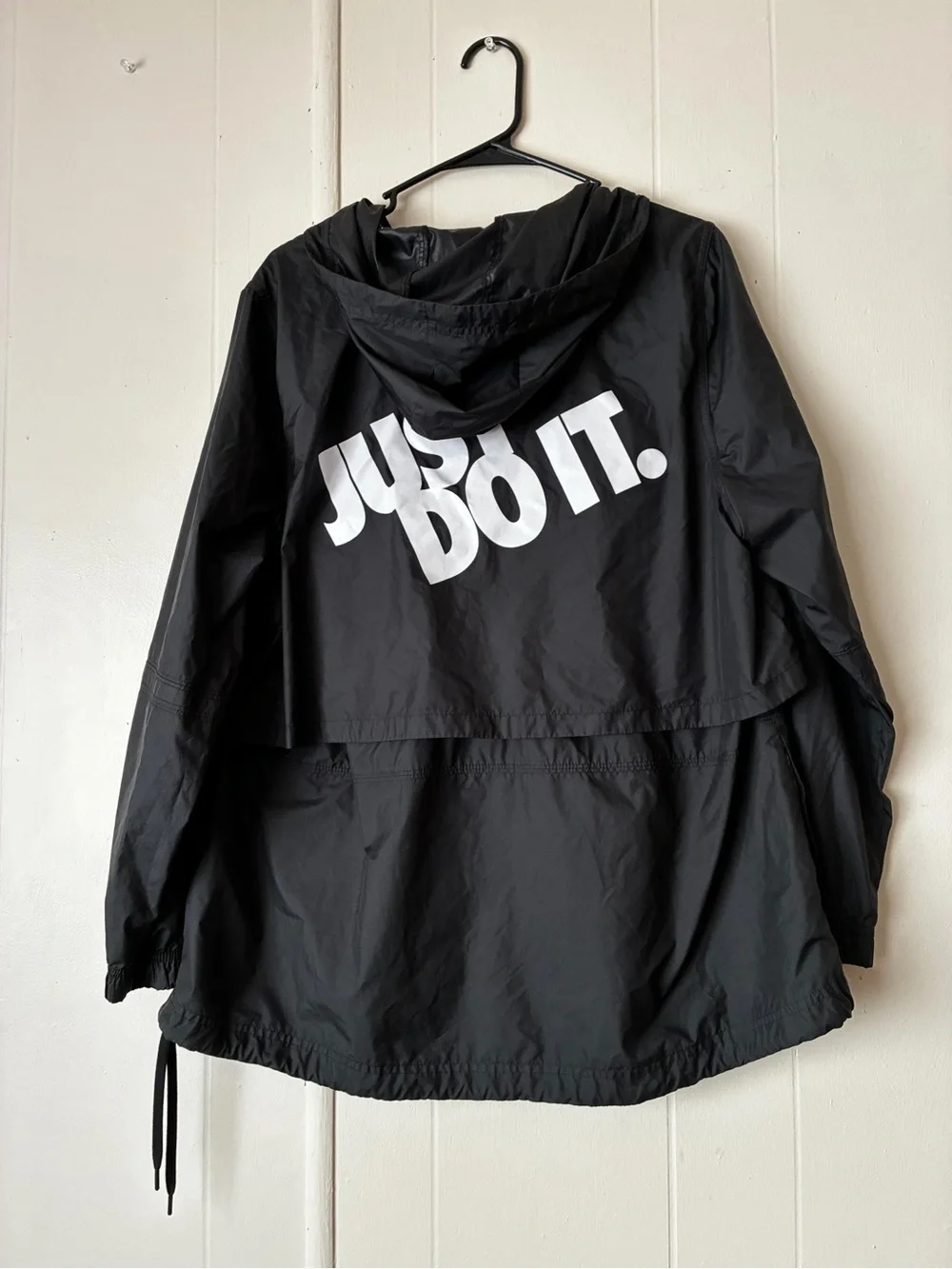Nike Black Jacket with White Swoosh Logo
